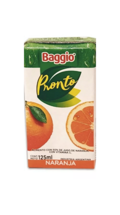 Jugo Baggio x 125 ML - 10 unidades - Naranja