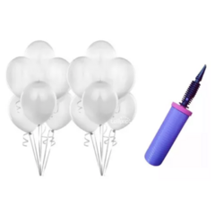 Globos Perlados Blancos -25 unidades - Más Inflador