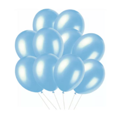 Globos Perlados Celestes - 12 Pulgadas -25 unidades