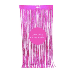 Cortina Metalizada Cotillon Fucsia- 1 mt ancho x 2 mt largo