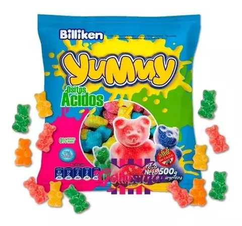 Gomitas Yummy Ositos Acidos x 500 Grs