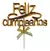 Topper Feliz Cumpleaños Dorado