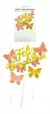 Topper Gibreado Mariposa Rosa y Dorado