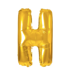 Globo Metalizado - Letra H Dorada - 32 Pulgadas