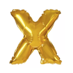 Globo Metalizado - Letra X Dorada - 32 Pulgadas