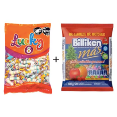 Pastillas Lucky - 385 Grs + Caramelos Billiken 600 Grs