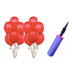 Globos Perlados Rojos -25 unidades - Más Inflador