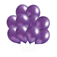 Globos Perlados Violetas - 12 Pulgadas -25 unidades