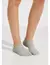 Kit 3 Meias Invisiveis - Preta/Branca/Cinza 34 a 39 - B.YOU Moda Fitness