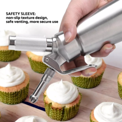 Sifón Para Hacer Crema Batida 500 Ml Metalico DrinkTasty™ - Tus mejores creaciones - Compralo Libre