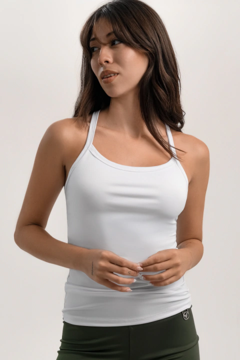 Musculosa cruz Blanca