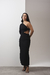 Vestido Midi Assimétrico Preto - loja online