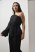 Túnica Ombro Jacquard Preta
