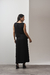 Blusa Botões Linho Preto
