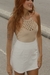Saia Curta Linho Off White - comprar online