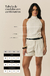 Blusa Frente Única Gola Alta de Linho Off White