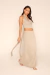 Blusa Decote Caido Areia - loja online