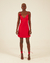 Vestido Curto Flor Removivel Vermelho