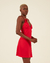 Vestido Curto Flor Removivel Vermelho - comprar online
