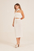 Saia Midi Crepe Off White - VOAH
