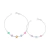 Conjunto Pulseiras Tal Mãe Tal Filha Trevos Pedras Coloridas