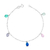Pulseira Gotas Pedras Coloridas