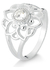 Anel Flor Mandala Zircônia Prata 925