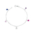 Pulseira Ponto de Luz Zircônias Coloridas Prata 925