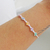 Conjunto Choker e Pulseira Trevos Pedras Coloridas