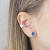 Brinco Pedra Oval Azul - comprar online