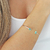 Bracelete Fio Redondo Pedra Verde Regulável - comprar online