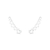 Brinco Ear Cuff Corações Vazados