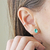 Brinco Pedra Oval Verde - comprar online