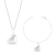 Conjunto Colar e Pulseira Coração Seja Forte e Corajosa