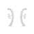Brinco Ear Hook Fio Cravejado Cristal