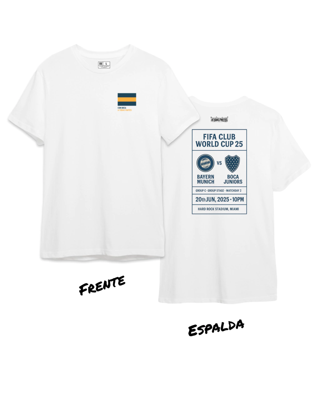 Remera de Boca Juniors en el Mundial de Clubes (vs. Bayern)