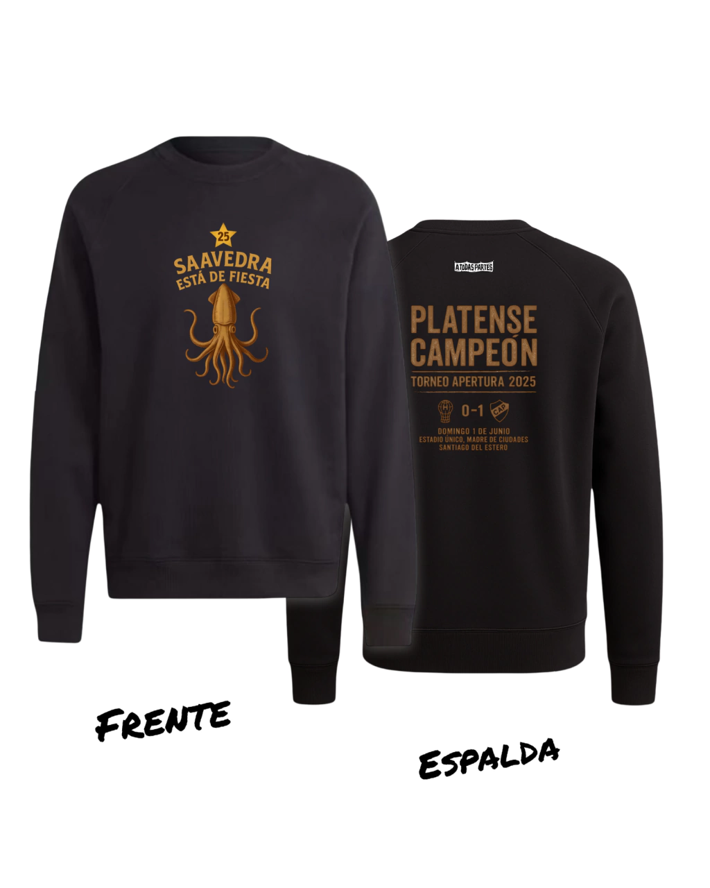 Buzo Authentic de Platense Campeón 2025- Doble - Marrón