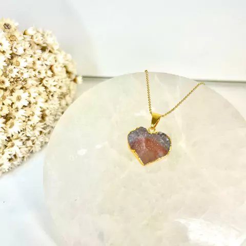 Pingente Coração Calcedônia