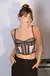 BUSTIER MAGNOLIA NUDE/NEGRO - 4 talles-