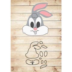 Cortador pernalonga baby (looney tunes)