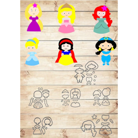 cortador princesas corpo modelo 1 Promoção