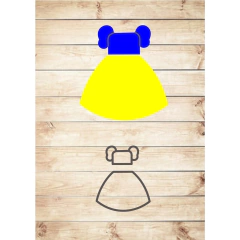 cortador vestido branca de neve Promoção
