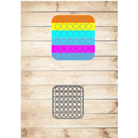 Cortador Pop It quadrado Promoção