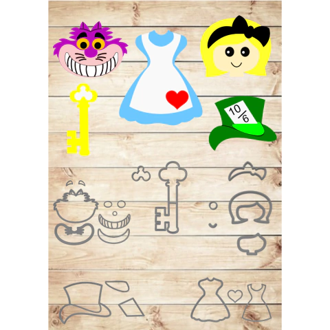 cortador alice no pais das maravilhas 3.5cm Promoção