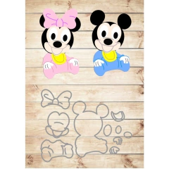 cortador mickey e minnie baby Promoção
