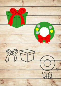 cortador natal presente guirlanda