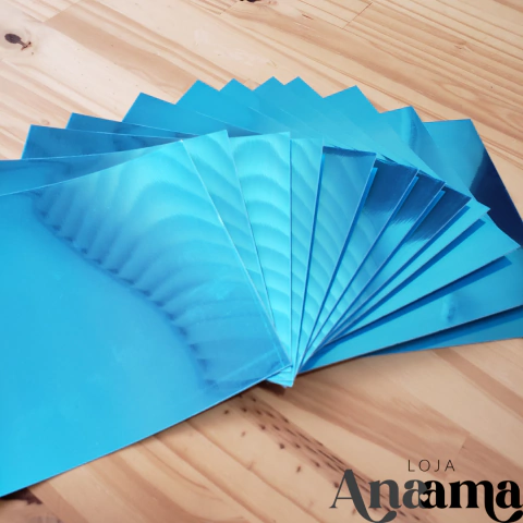 Papel Espelho Adesivo Quadrado 15 x 15 cm c/4 unid