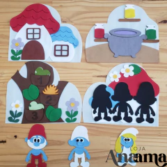 Moldes Cortados a Laser do Projeto Vila Azul