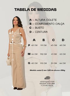 Conjunto Feminino Elegante Alfaiataria Colete e Calça - comprar online