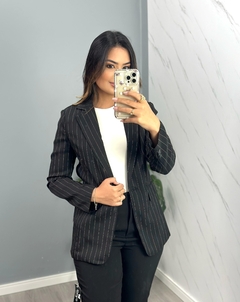 Blazer risca de giz - loja online